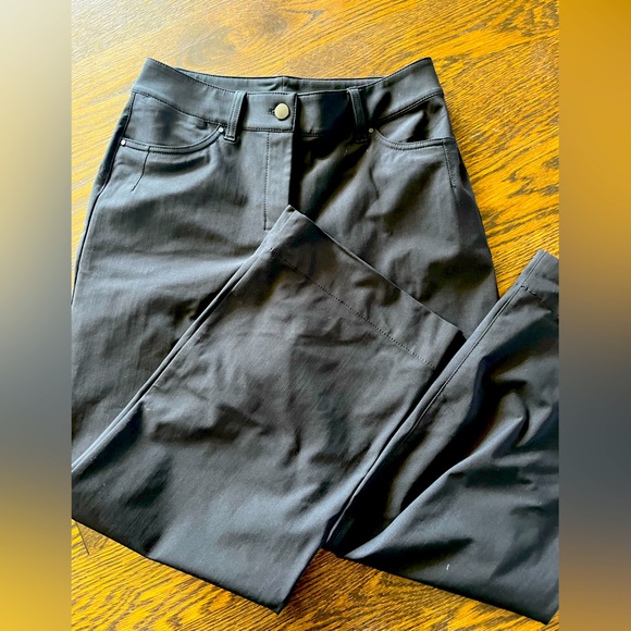 Woman Lululemon 26 wide leg pocket pants stretch city sleek 5 pocket ankle - Picture 3 of 10